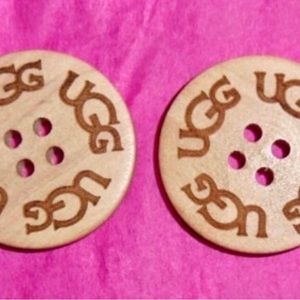Two UGG Replacement Boot Buttons - sand